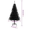 vidaXL Artificial Christmas Tree with Stand Black 150 cm PVC
