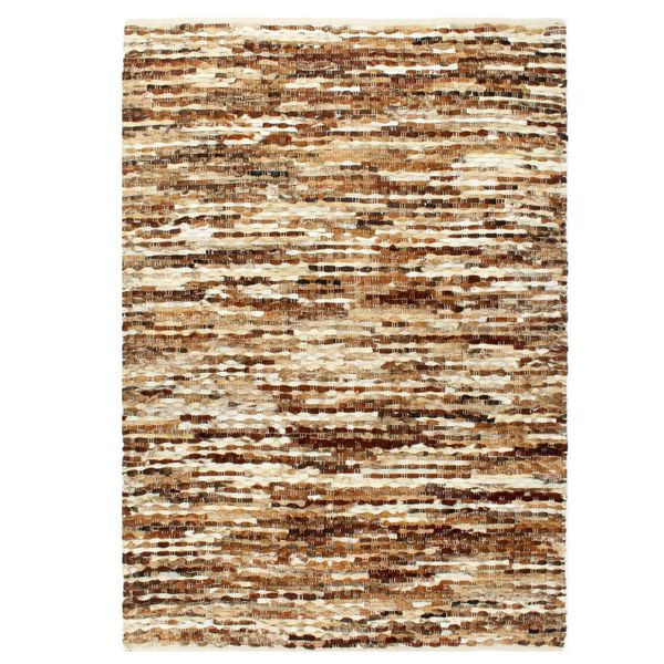 vidaXL Rug Genuine Hair-on Leather 160x230 cm Brown/White