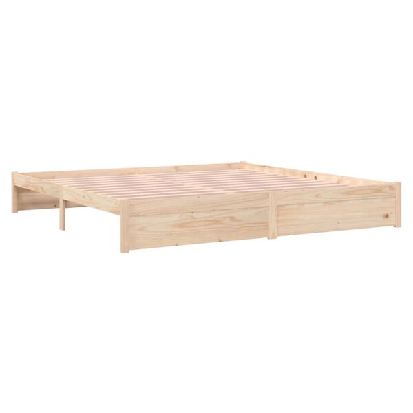 vidaXL Bed Frame without Mattress Solid Wood 200x200 cm