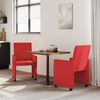 vidaXL Dining Chairs with Wheels with Wheels 2 pcs Red 57 x 66 x 94 cm