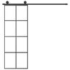 vidaXL Sliding Door with Hardware Set 76x205 cm ESG Glass&Aluminium