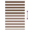 vidaXL Zebra Blind Brown 100x150 cm Fabric Width 95.9 cm Polyester