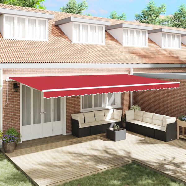 vidaXL Awning Replacement Fabric Red 580 x 295 cm Polyester