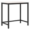 vidaXL Table White 80 x 50 x 77 cm Engineered Wood and Steel