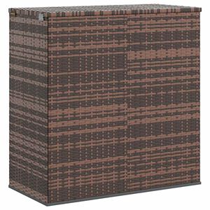 vidaXL Garden Cushion Box PE Rattan 100x49x103.5 cm Brown