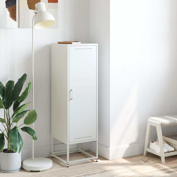 vidaXL Highboard White 36x39x123 cm Steel