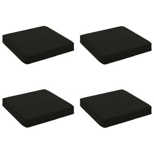 vidaXL 4-Piece Seat Cushions VUGHT 4 pcs 100% Polyester Black