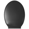 vidaXL Soft-close Toilet Seat with Quick-release Design Black
