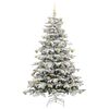 vidaXL Artificial Hinged Christmas Tree White 210 cm PE and PVC