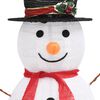 vidaXL Decorative Christmas Snowman Figure with LED Luxury Fabric 90cm