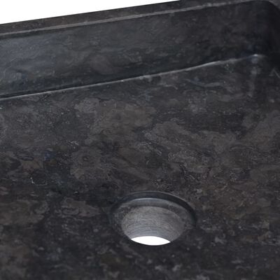 vidaXL Sink Black 40x40x10 cm Marble