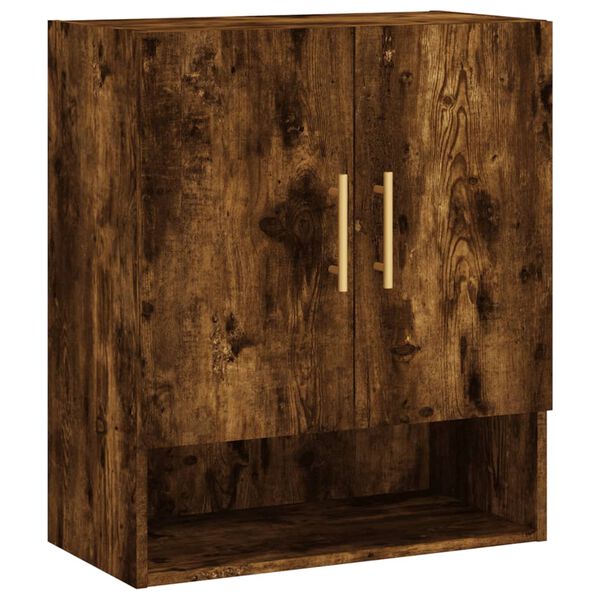 vidaXL Wall Cabinet Smoked Oak 60x31x70 cm Engineered Wood
