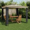 vidaXL Gazebo with Double Roof Cream 2.94x2.94 m Steel