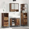 vidaXL Bathroom Furniture Set with Door 3 pcs Old Wood Engineered Wood