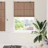vidaXL Roller Blind with Curtains Manual Brown 110 x 160 cm Bamboo