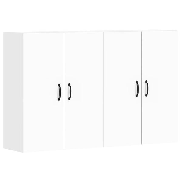 vidaXL Wall Mounted Cabinets 2 pcs White Engineered Wood