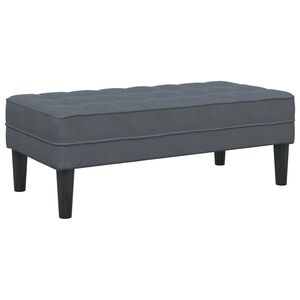 vidaXL Bench Dark grey 113 x 57 x 39 cm Velvet