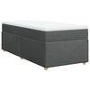 vidaXL Box Spring Bed with Mattress Dark Grey 90x200 cm Fabric