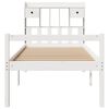 vidaXL Bookcase Bed without Mattress White 90x190 cm Single Solid Wood Pine