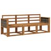 vidaXL Outdoor Sofa Set 3 pcs Natural Solid Acacia Wood