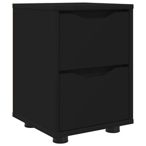 vidaXL Bedside Table Black 30.5 x 30 x 43 cm Engineered Wood