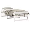 vidaXL Bed Frame White 75 x 190 cm Solid Pine Wood