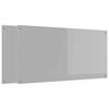 vidaXL Kitchen Backsplash 2 pcs Light Grey 120 x 60 cm Tempered Glass