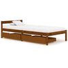 vidaXL Bed Frame without Mattress Honey Brown Solid Wood 90x200 cm