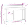 vidaXL Kitchen Work Table with Sliding Doors Stainless Steel