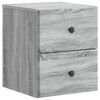 vidaXL Wall-Mounted Bedside Cabinet Grey Sonoma 34.5 x 33 x 40 cm