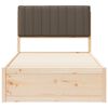 vidaXL Bed Frame with Upholstered Headboard Taupe 100 x 200 cm