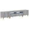 vidaXL 3 Piece LED TV Cabinet Grey Sonoma Engineered Wood