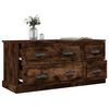 vidaXL TV Cabinet Smoked Oak 100x35.5x45 cm Engineered Wood