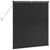 vidaXL Window Blind with Curtains Manual Black Aluminium