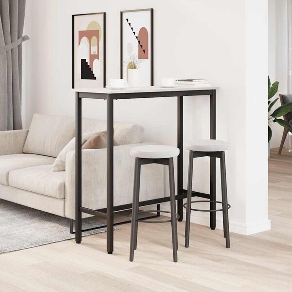 vidaXL Table White 100 x 40 x 101 cm Engineered Wood and Steel