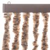vidaXL Fly Curtain Beige and Dark Brown 56x200 cm Chenille