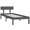 vidaXL Bed Frame without Mattress Grey Solid Wood 100x200 cm