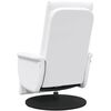 vidaXL Massage Recliner Chair with Footrest White Faux Leather