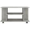 vidaXL TV Cabinet with Castors Concrete Grey 80x40x45 cm Engineered Wood