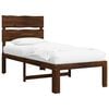 vidaXL Single Bed Frame with Headboard ROSTOCK Dark Brown 75 x 190 cm
