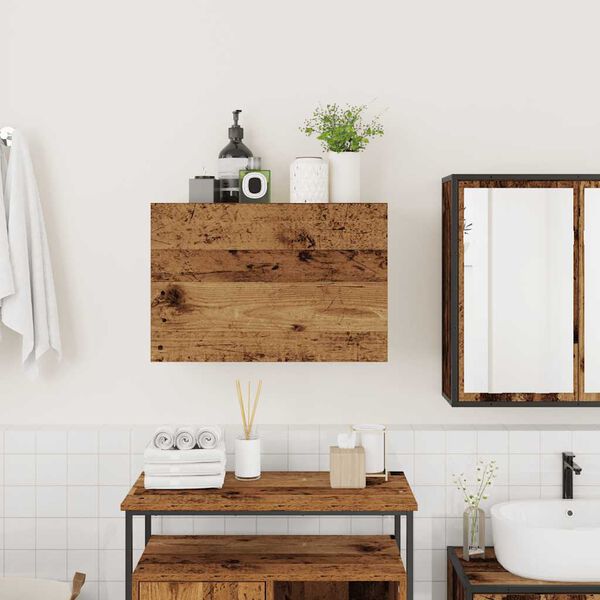 vidaXL Bathroom Wall Cabinet Old Wood 60x25x40 cm Engineered Wood