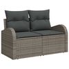 vidaXL Garden Sofa Grey 124 x 62 x 69cm Poly Rattan