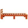 vidaXL Bed Frame with Headboard Wax Brown 90 x 200 cm Solid Pine Wood