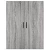 vidaXL Highboard Grey Sonoma 69.5x34x180 cm Engineered Wood