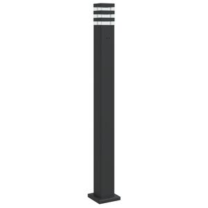 vidaXL Outdoor Floor Lamp with Outlet Black 110 cm Aluminium