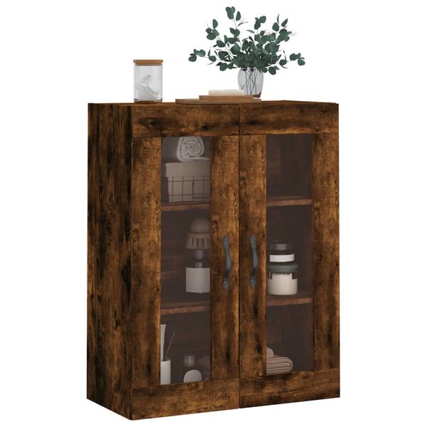 vidaXL Wall Mounted Cabinet Smoked Oak 69.5x34x90 cm Engineered Wood