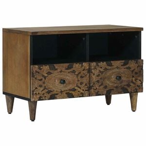 vidaXL TV Cabinet Brown 70 x 33 x 46 cm Solid Mango Wood