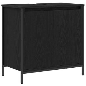 vidaXL Bathroom Basin Cabinet Black 60x34.5x60 cm