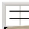 vidaXL Bed Frame without Mattress White and Black Metal 120x200 cm