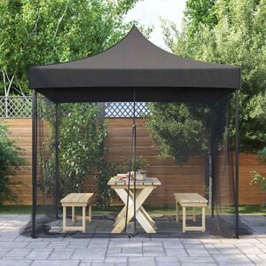 vidaXL Mosquito Net for Gazebo Rectangular 220 mesh Black Polyester